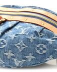 Monogram Denim High Rise Bumbag Blue