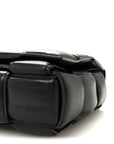 Lambskin Maxi Intreccio Padded Chain Cassette Crossbody Bag Black