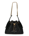 Caviar Quilted Small CHNL 25 Handbag Black