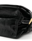Soft Lux Calfskin Triangle Mini Shoulder Bag Black