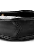 Lambskin Quilted Enamel CC Wallet On Chain WOC Black