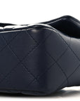 Lambskin Quilted Mini Rectangular Flap Dark Navy Blue