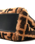 Shearling Nappa Macro FF 1974 Mini Peekaboo Iconic Satchel Tobacco Black