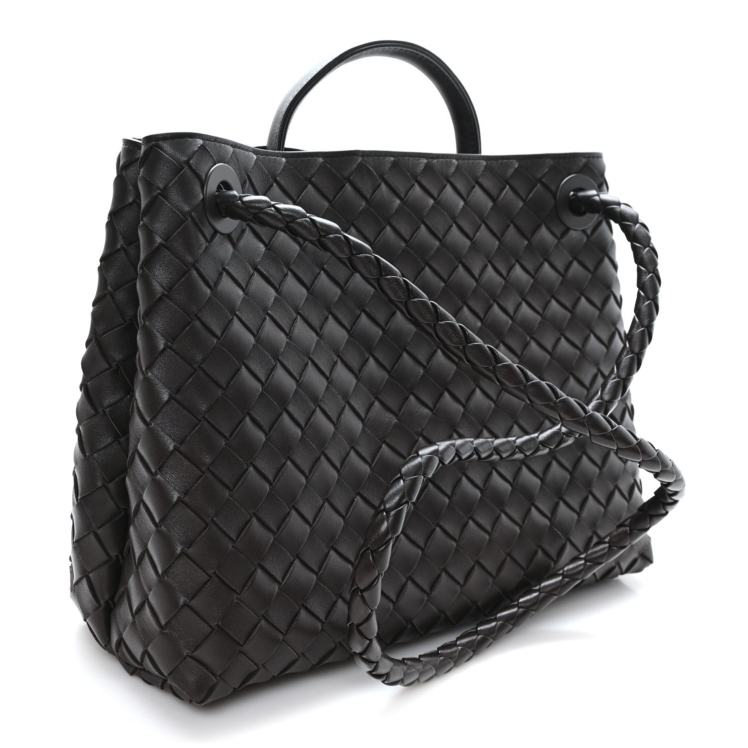 Nappa Intrecciato Medium Andiamo Shoulder Bag Fondant