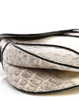 Niloticus Crocodile Himalaya Saddle Bag Latte