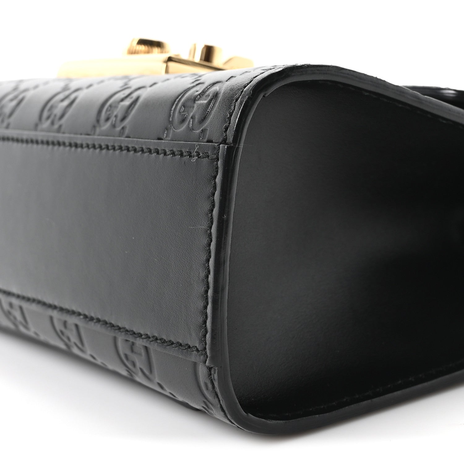 GCCIssima Small Padlock Shoulder Bag Black