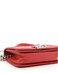 Caviar Quilted Small Boy Flap Red