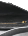 Grained Calfskin Saddle Bag Black