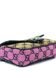 Monogram Multicolor Matelasse Diagonal Super Mini GG Marmont Shoulder Bag Green Blue Yellow Light Blue Pink