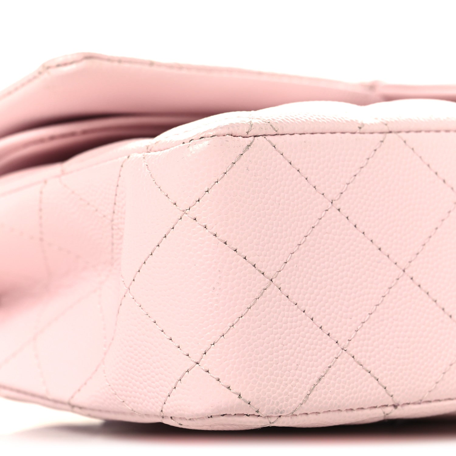 Caviar Quilted Medium Double Flap Light Pink