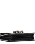 Dollar Calfskin Crystal Super Mini Dionysus Shoulder Bag Black