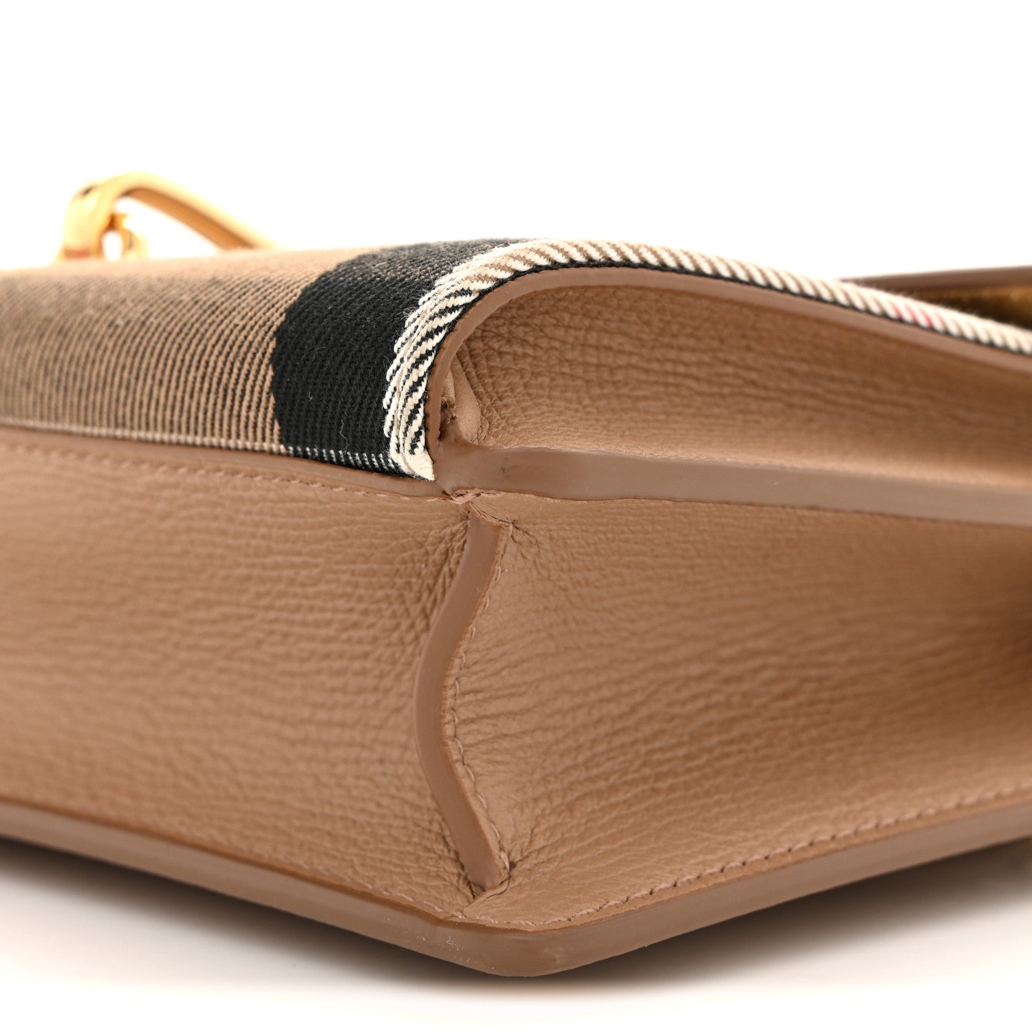 Derby Calfskin House Check Baby Macken Crossbody Bag Camel