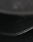 Grain De Poudre Matelasse Chevron Monogram Envelope Chain Wallet Black