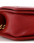 Caviar Quilted Medium Boy Flap Red