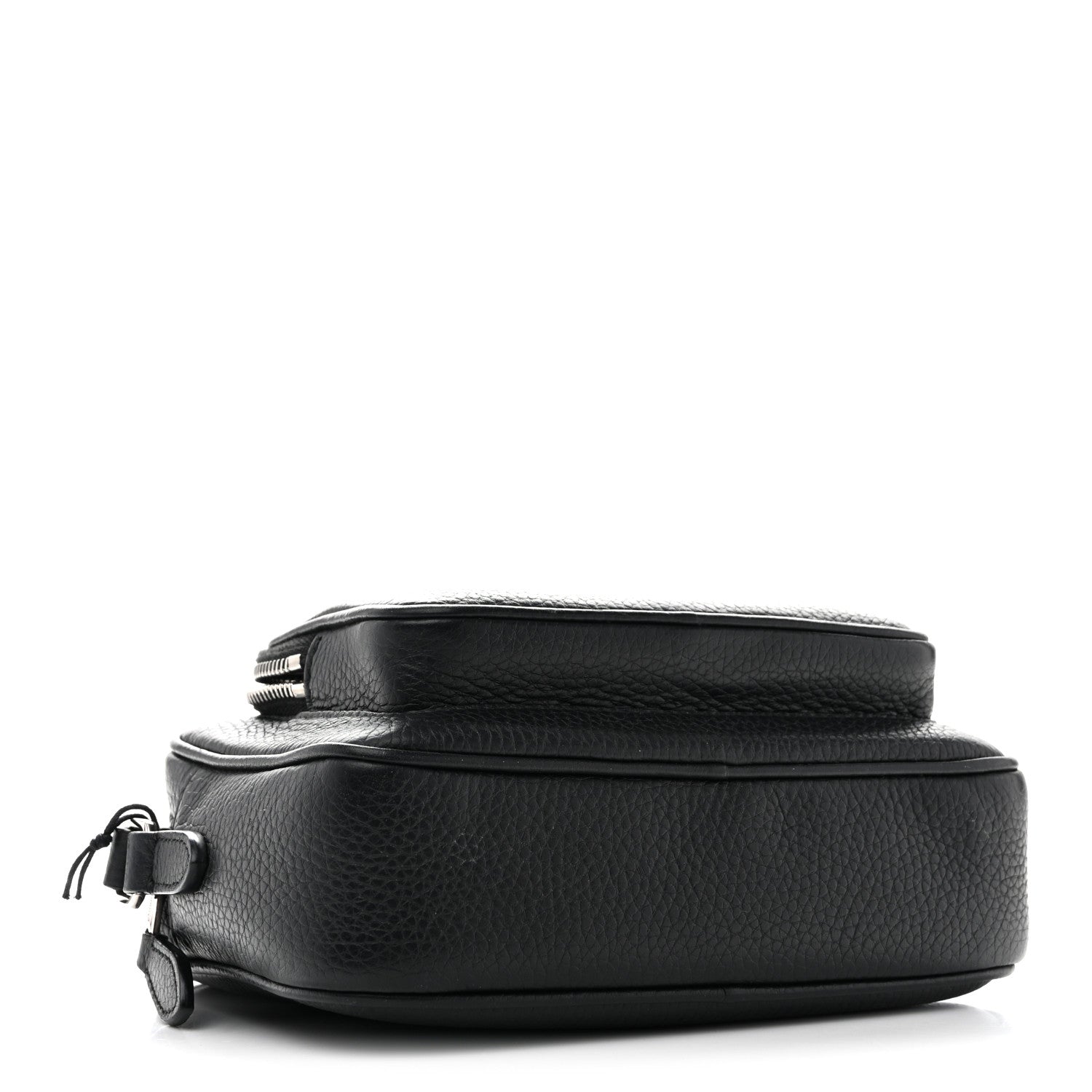 Grained Calfskin Small Camera Bag Black