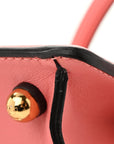 Shiny Nappa Petite Peekaboo I SEE U Satchel Rosa Pesca