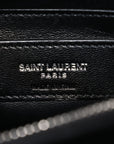 Calfskin Y Quilted Monogram Small Loulou Chain Satchel Black