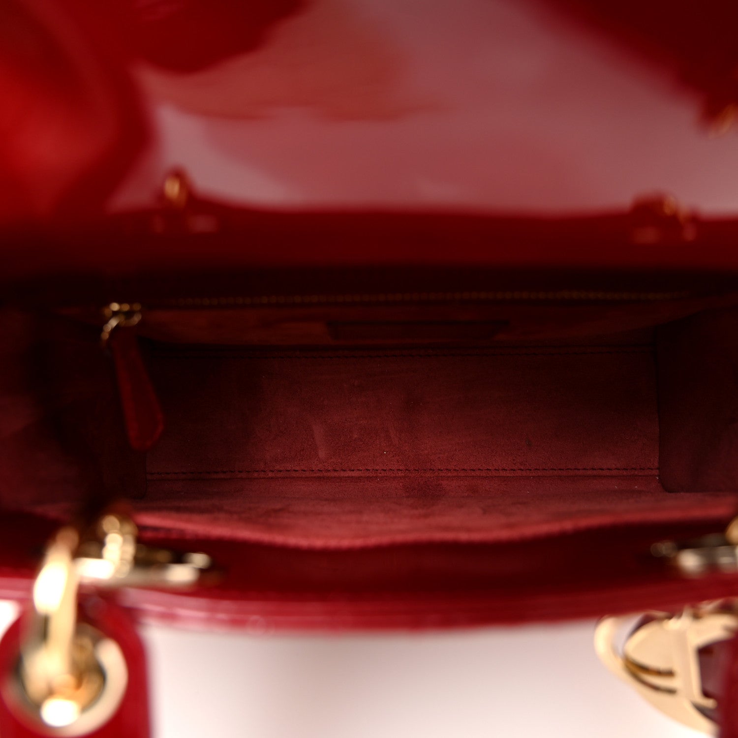 Patent Cannage Small Lady D1OR Cherry Red