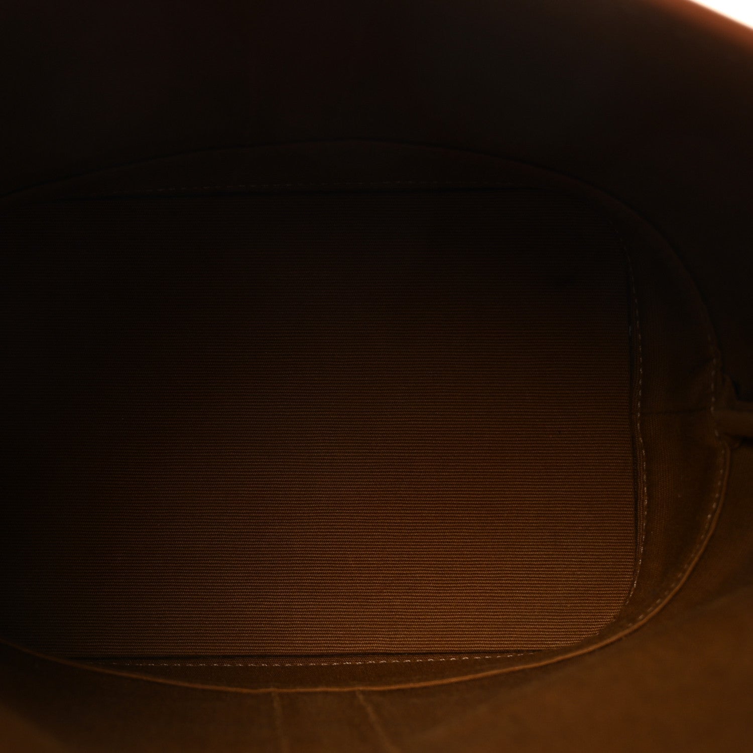Triomphe Canvas Calfskin Small Bucket Bag Tan