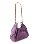 Suede Quilted Mini CHNL 25 Handbag Purple