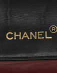 Lambskin Quilted Half Moon Flap Black