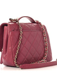 Caviar Quilted Medium Business Affinity Flap Pink
