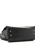 Calfskin Small Deauville Tote Black