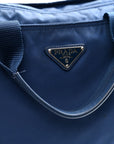 Tessuto Nylon Saffiano Tote Cobalto
