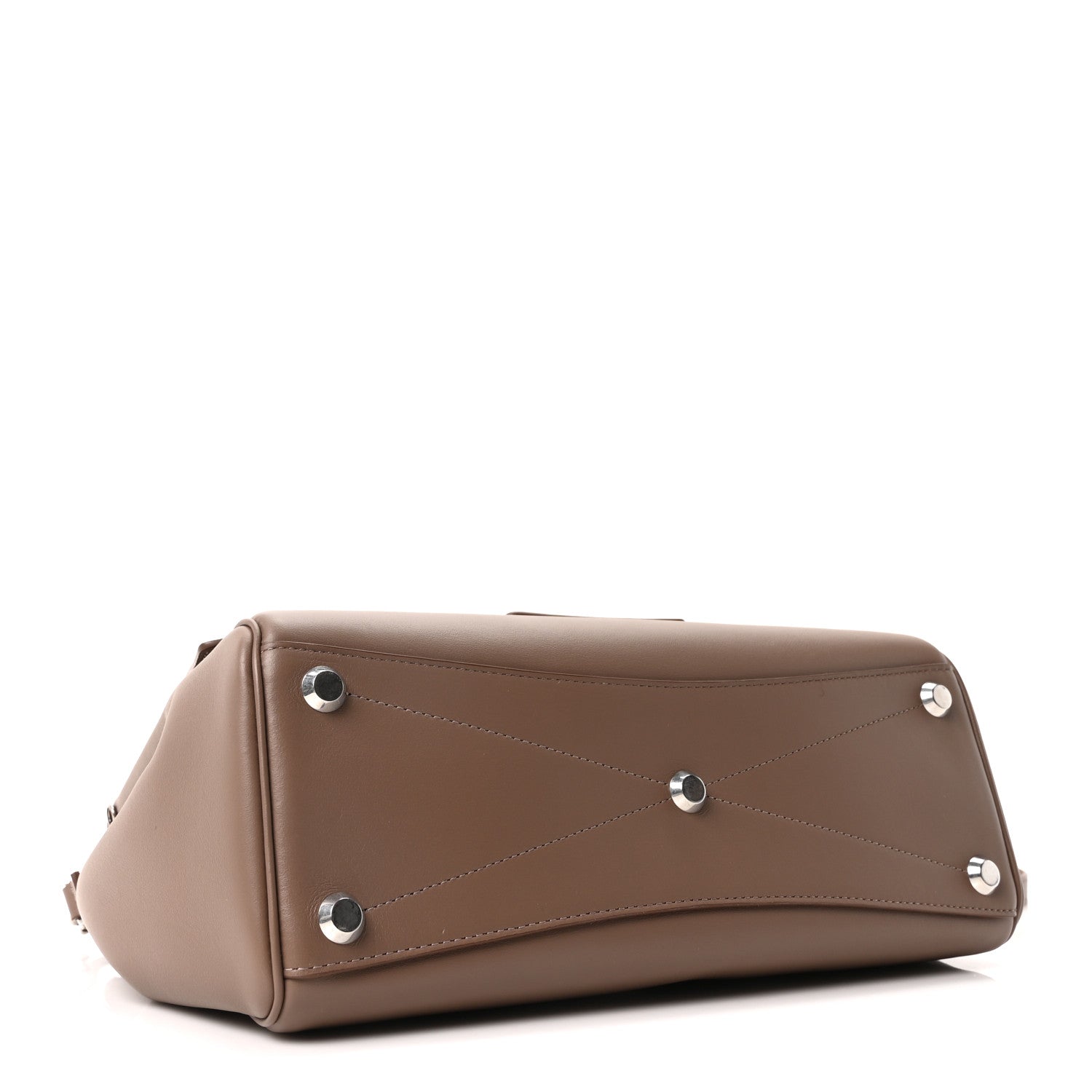 Smooth Calfskin Small Bel Air Carry All Bag Dark Taupe