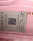 Faux Fur Quilted Virtus V Mini Chain Flap Shoulder Bag English Rose