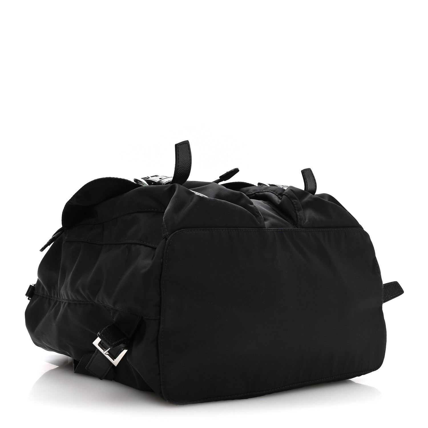 Re-Nylon Vela Saffiano Medium Backpack Black