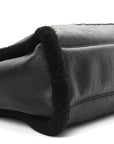 Lambskin Shearling Medium Deauville Tote Dark Brown