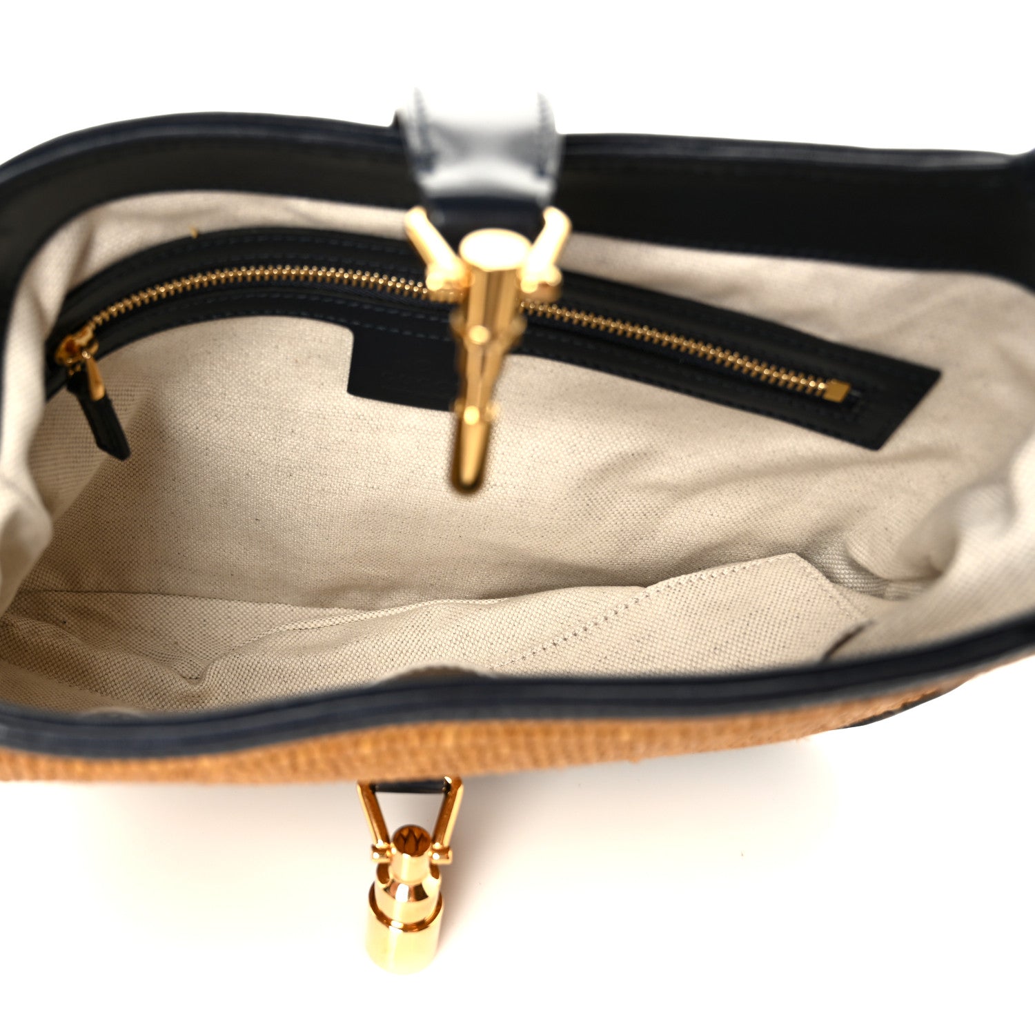 Straw Lux Boarded Dyana Lux Calfskin Small Jackie 1961 Hobo Natural Blue