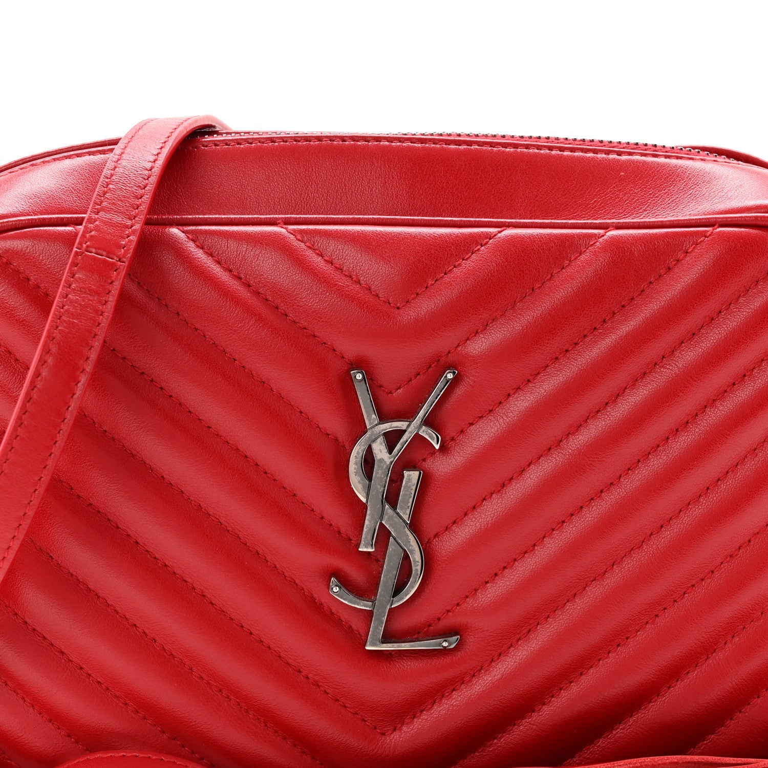 Calfskin Matelasse Monogram Lou Camera Bag Rouge Eros