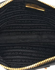Re-Nylon Tessuto Impuntu Quilted Re-Edition 1995 Chaine Pouch Black