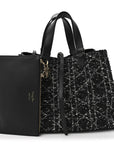 Tweed Cannage Large Toujours Black White