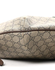 GG Supreme Monogram Web Ophidia Half Moon Hobo Brown
