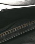 Grained Calfskin Saddle Bag Black