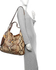 Snakeskin Large New Jackie Shoulder Bag Multicolor