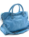 Agneau Classic Silver Hardware City Bleu Azur Clair