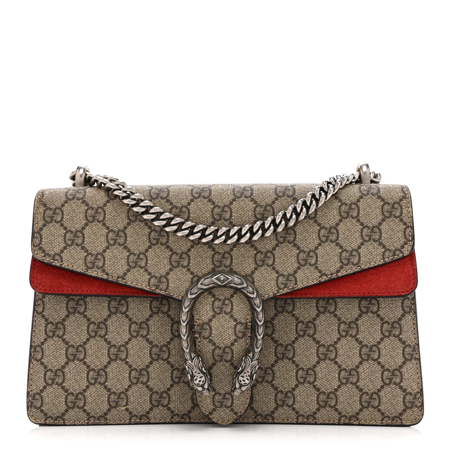 GG Supreme Monogram Small Dionysus Shoulder Bag Red