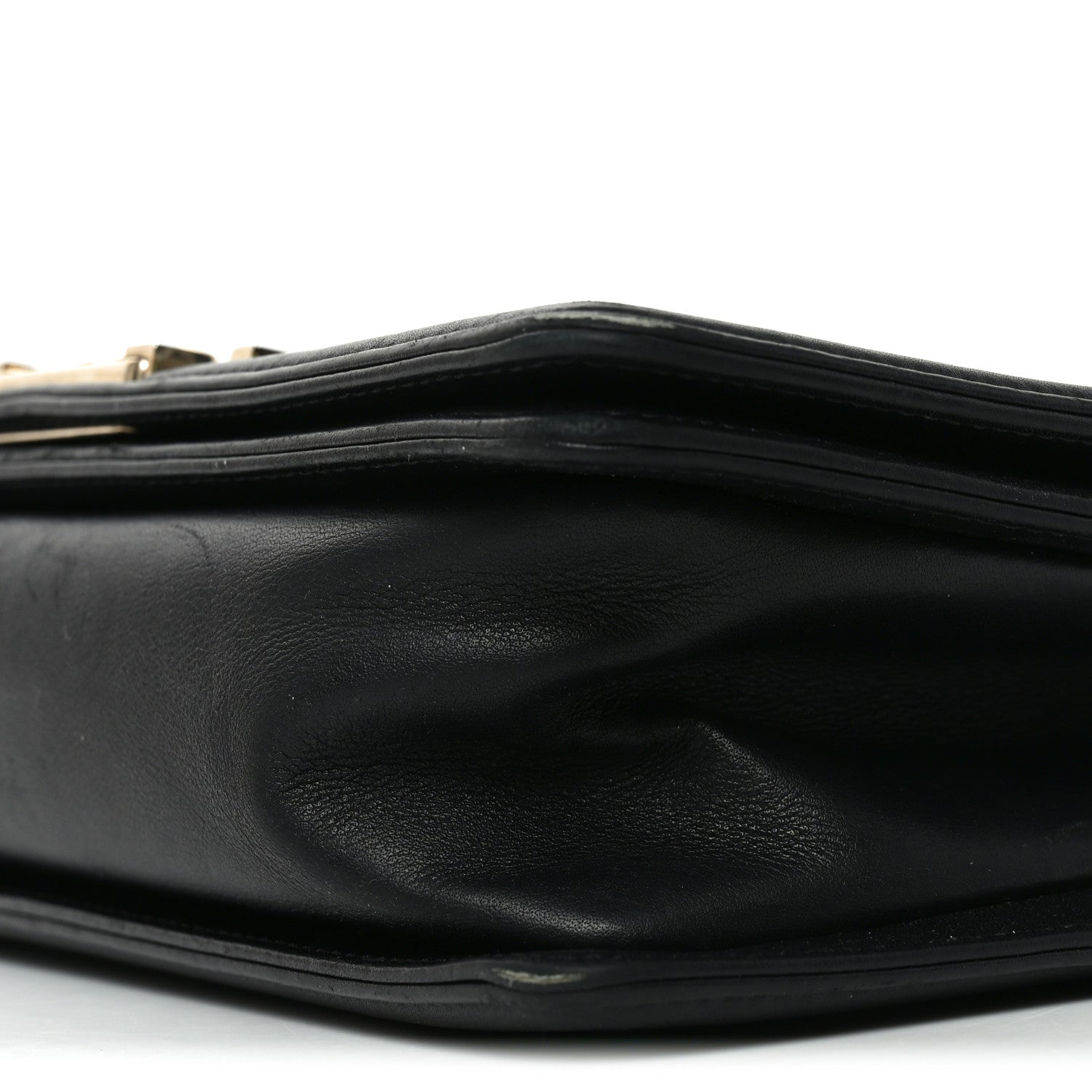 Lambskin Chevron Quilted Medium Boy Flap Black