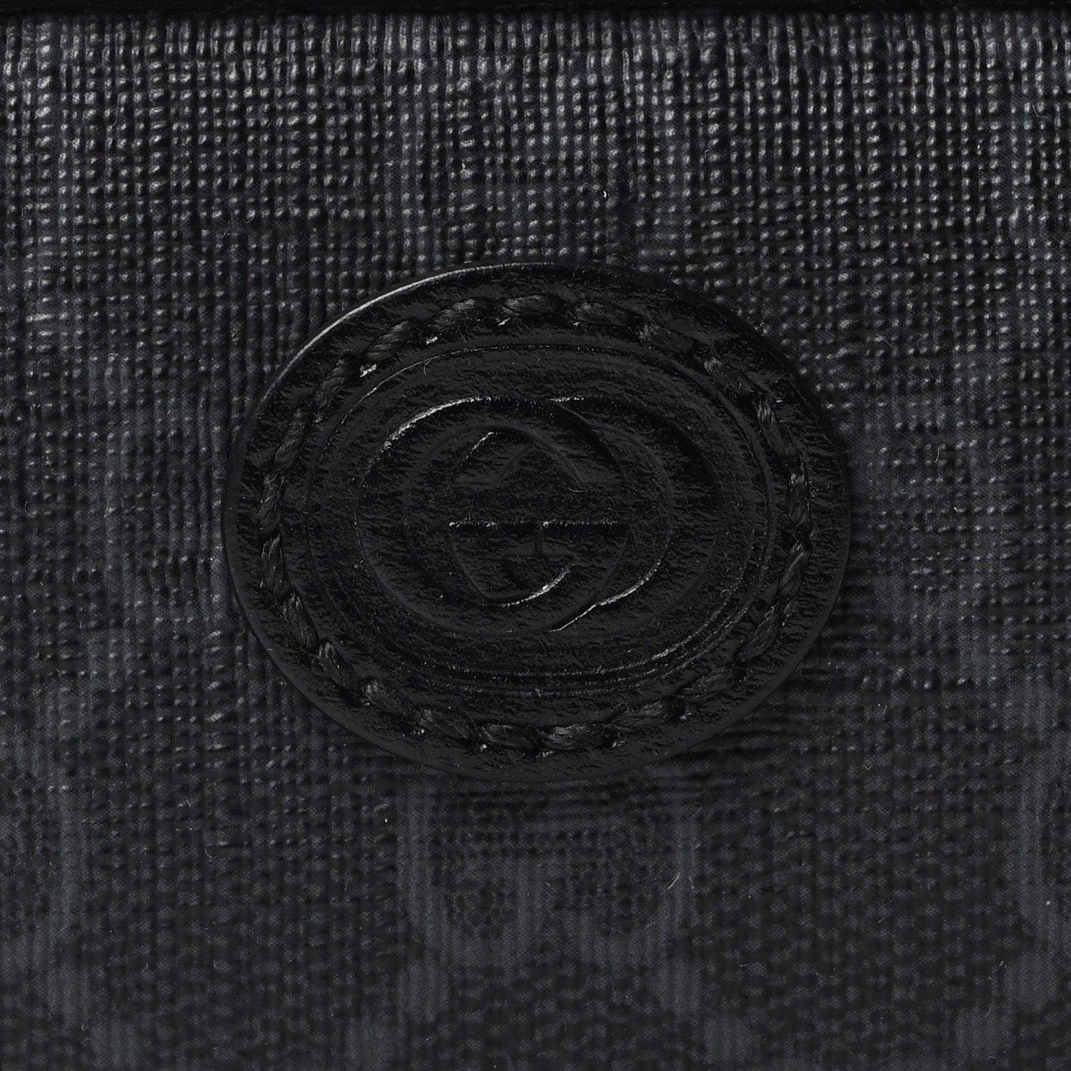 GG Supreme Monogram Textured Calfskin Retro Interlocking G Belt Bag Black