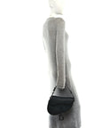 Ultra Matte Calfskin Saddle Bag Black