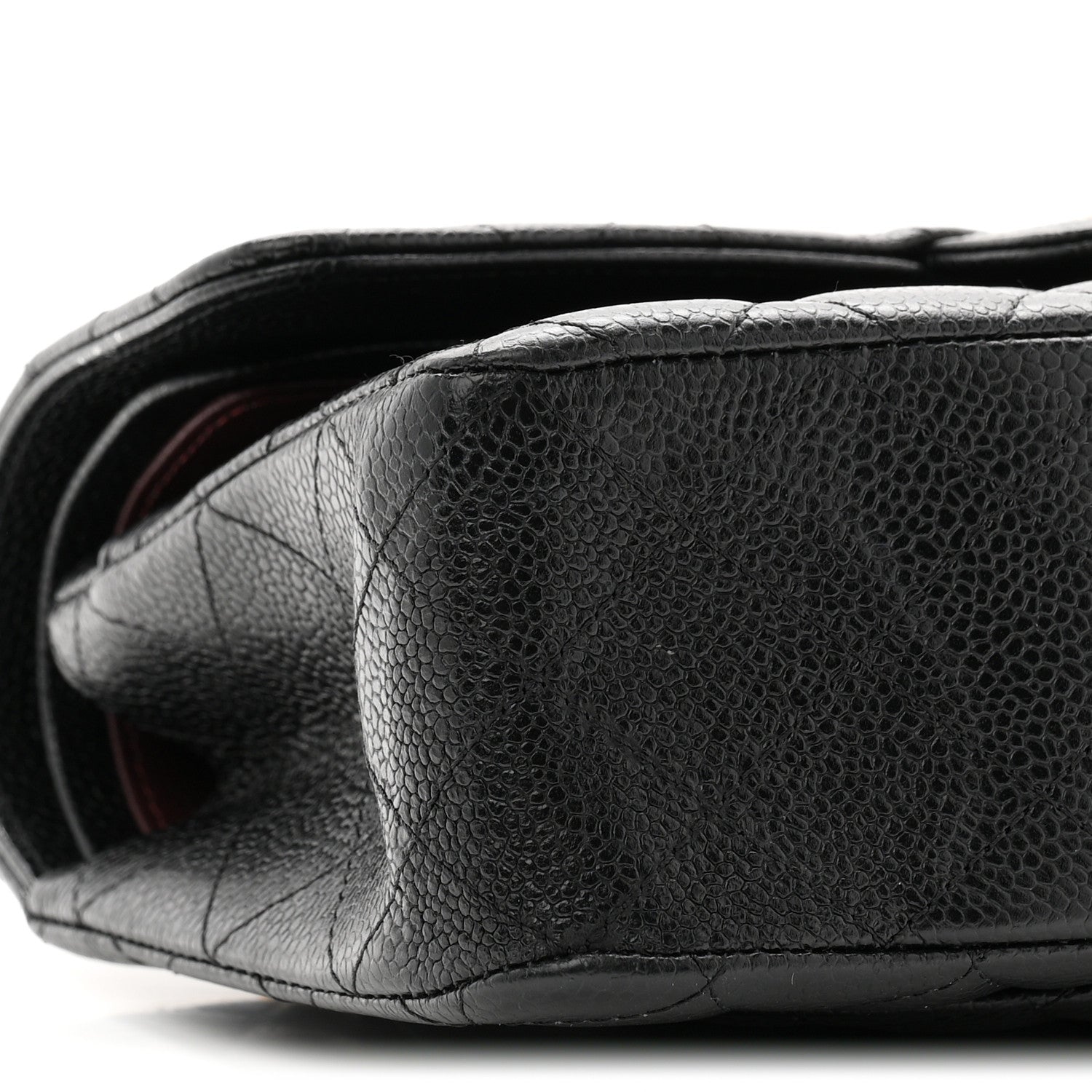 Caviar Quilted Small Double Flap Black