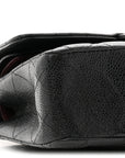 Caviar Quilted Small Double Flap Black