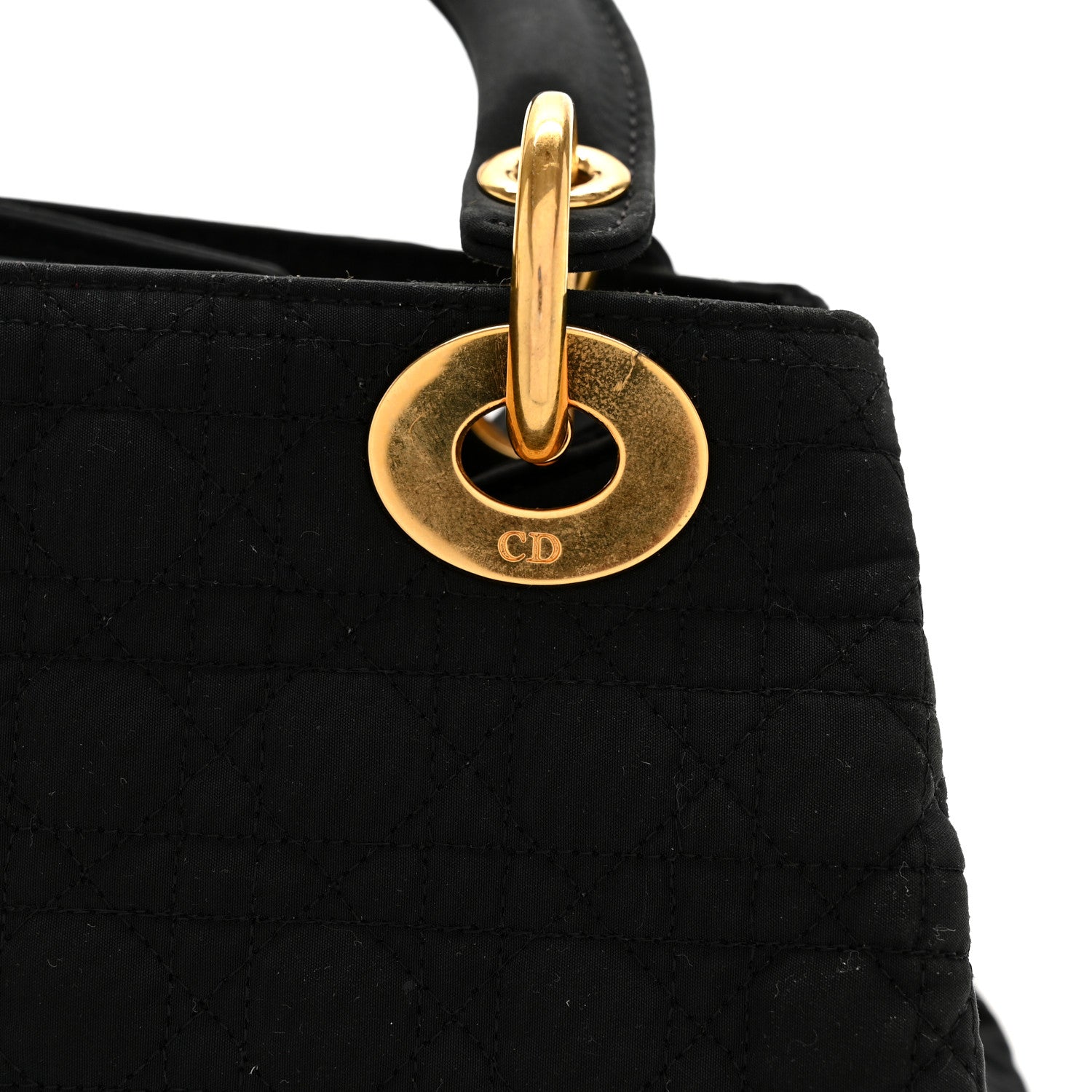 Nylon Cannage Medium Lady D1OR Black