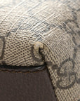 GG Supreme Monogram Textured Dollar Calfskin Web Small Ophidia Dome Shoulder Bag Beige Ebony New Acero