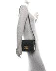 Shiny Calfskin Medium Triomphe Black