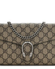 GG Supreme Monogram Mini Dionysus Chain Wallet Beige Taupe